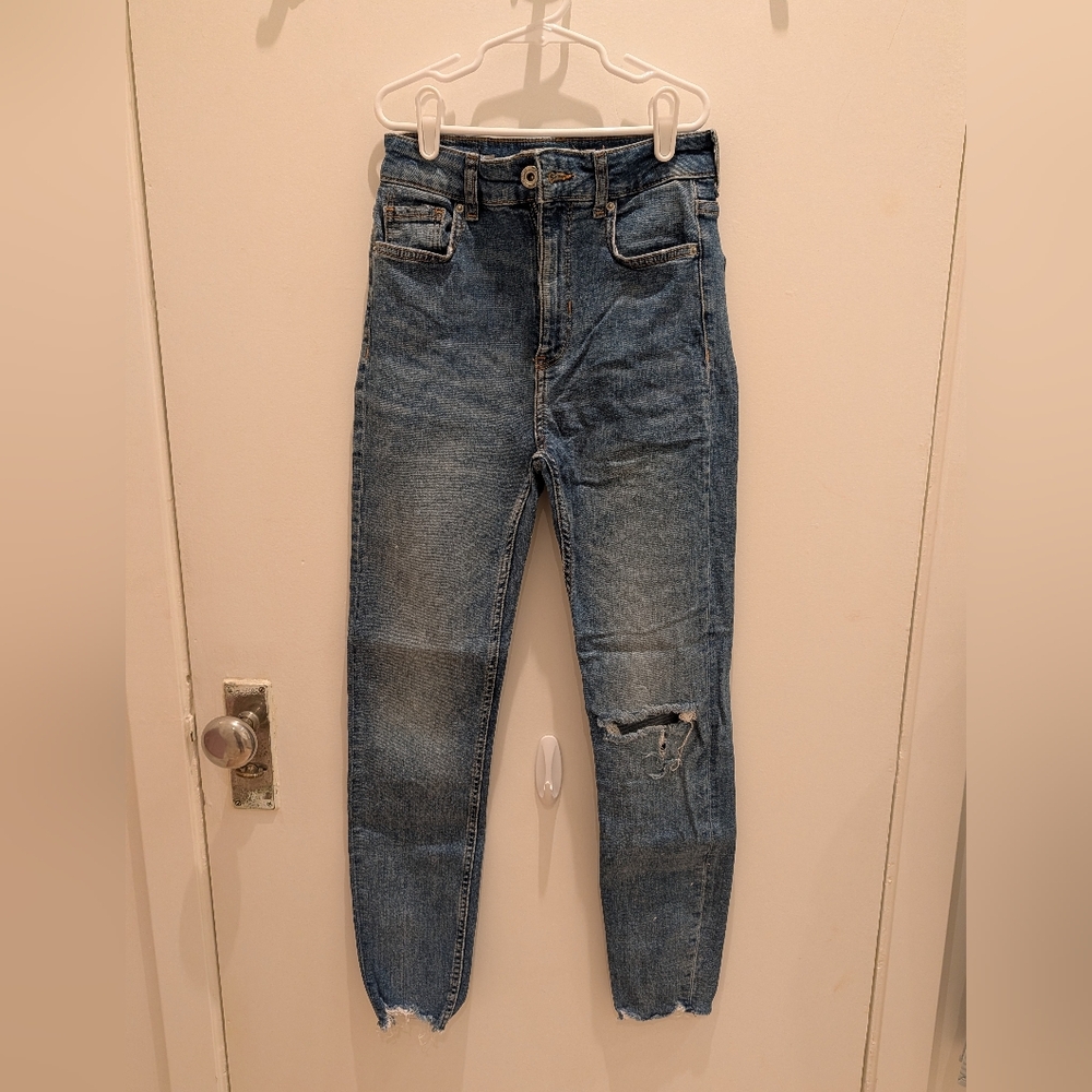 Bershka Women's Blue Denim Jeans